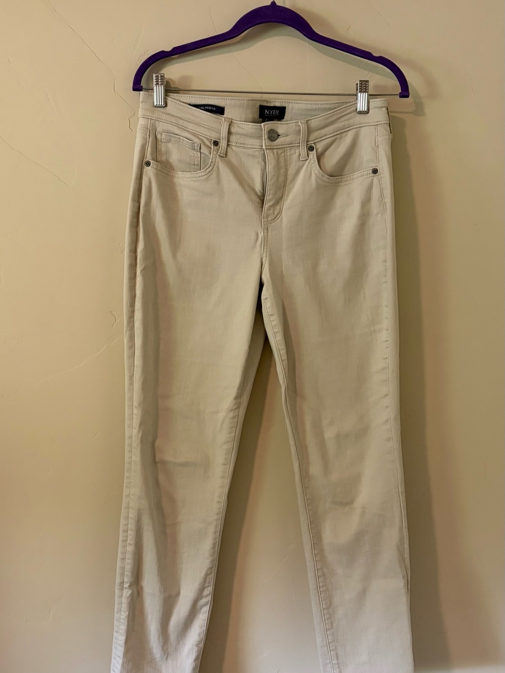 NYDJ Cream Skinny Jeans - Neutral High-Rise Style